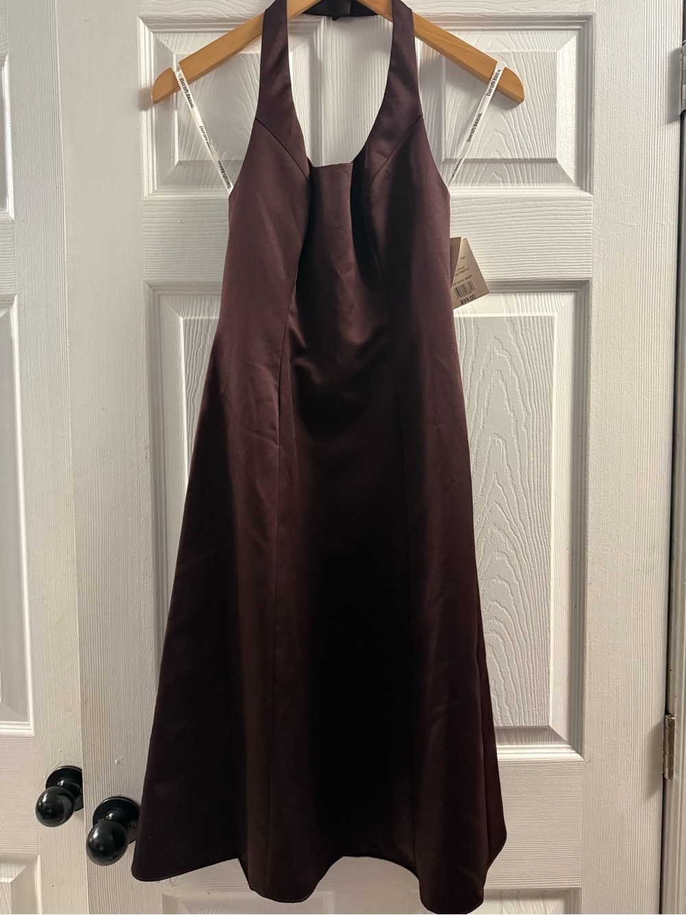🆕 David’s Bridal Satin Halter Dress Size 2